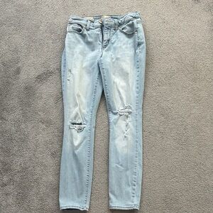 Light Blue Distressed Women Jeans